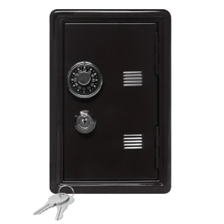 【可設定密碼】桌上型保險箱 造型儲物箱 迷你金庫 金櫃 辦公室小物 可存零錢 鑰匙