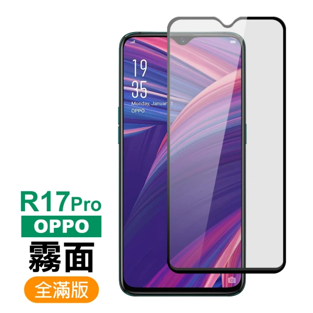 OPPO R17 Pro 滿版軟邊霧面防指紋保護貼手機9H鋼化膜(R17 Pro保護貼 R17 Pro鋼化膜)