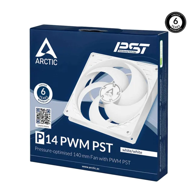 【Arctic】P14 PWM PST 14公分聚流控制風扇 白色(14公分)