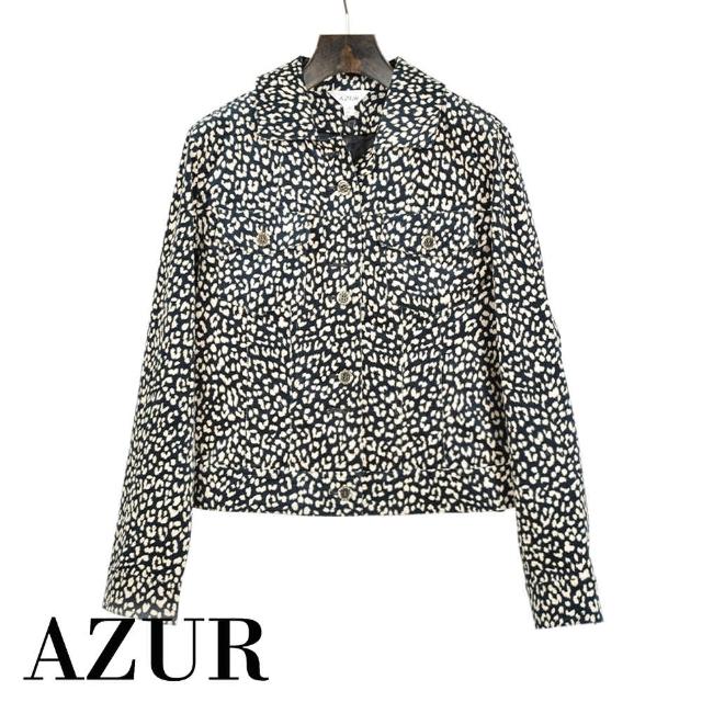 【AZUR】法式經典風格幾何花紋外套