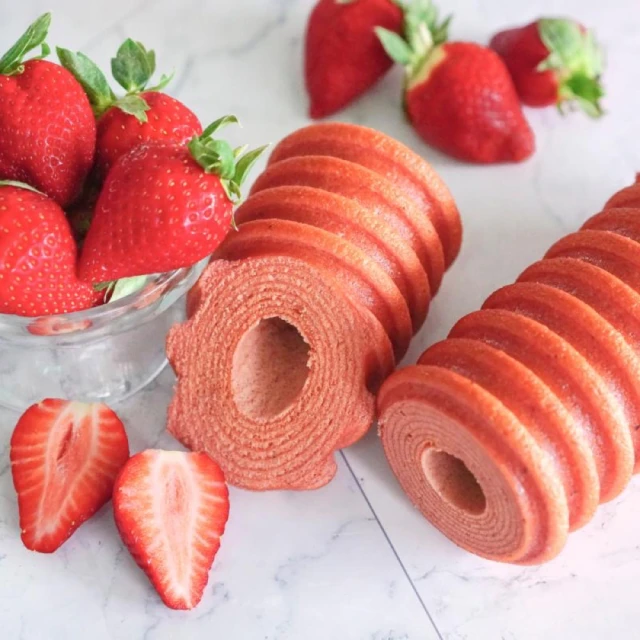 【亞典果子工場】草莓年輪蛋糕(草莓季限定/乾燥草莓研磨/防疫甜點)