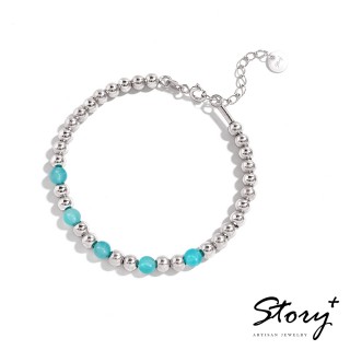【STORY ACCESSORY】Ice Bubbles 天然天河石純銀手鍊(鍊款)