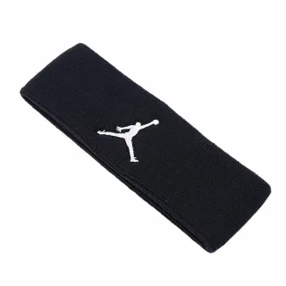 【NIKE 耐吉】頭帶 Jordan Jumpman Headband 喬丹 飛人 髮帶 頭巾 毛巾布 鬆緊 黑 白(JKN0001-0OS)