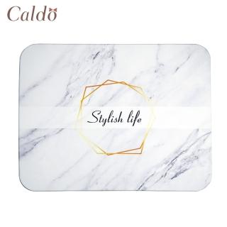 【Caldo 卡朵生活】幾何大理石紋珪藻土吸水地墊