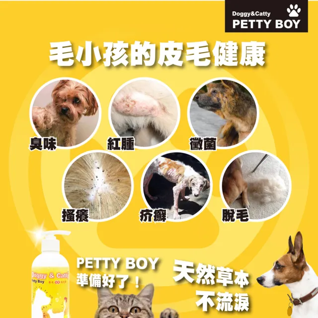【Petty Boy】囤貨特惠組 何首烏蓬鬆光澤萌發洗毛精 300ml*30入(寵物專用貓咪狗狗通用)