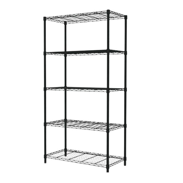【KIWISH】鐵架MIT輕型五層置物架120x46x210cm-雙色(鐵架/收納架/層架/置物架/電鍍鉻架/波浪架/貨架)