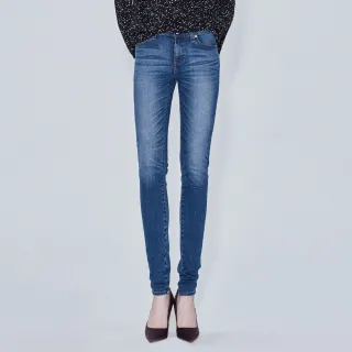 【BRAPPERS】女款 新美腳鬆緊帶系列-低腰彈性窄管褲(淺藍)
