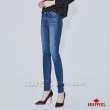 【BRAPPERS】女款 新美腳鬆緊帶系列-低腰彈性窄管褲(深藍)