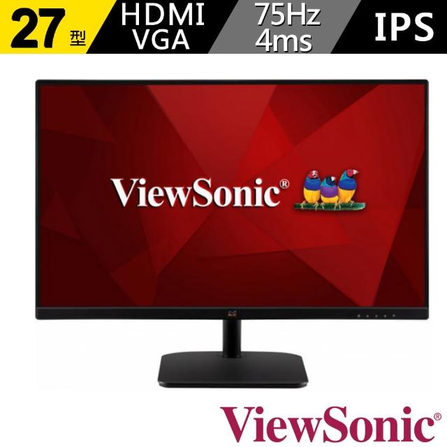 【ViewSonic 優派】VA2732-H-100HZ  27型 IPS 100Hz 護眼電腦螢幕(104%sRGB/1ms)