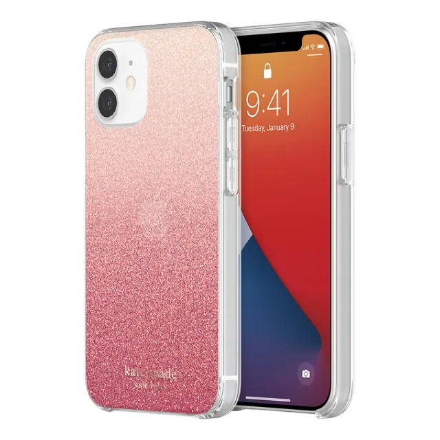 【KATE SPADE】iPhone 12 mini 5.4吋 手機保護殼/套(漸層紅)