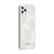 【KATE SPADE】iPhone 11 Pro 5.8吋 手機保護殼/套(蜀葵花+白色鑲鑽)