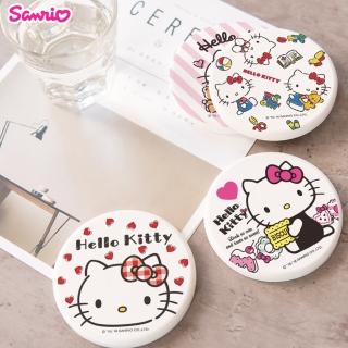 【收納王妃】三麗鷗 Sanrio Hello Kitty珪藻土杯墊2入組 矽藻土 矽藻土(10x10cm)