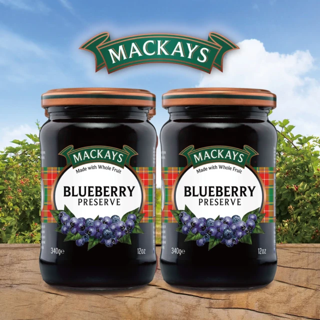 【Mackays】蘇格蘭梅凱藍莓果醬340g x2罐