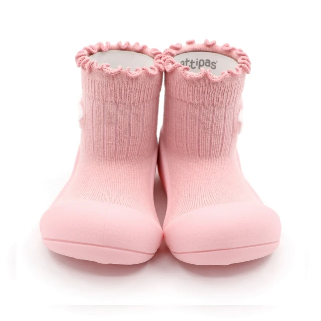 【Attipas】韓國Attipas學步鞋-捲邊粉色小花