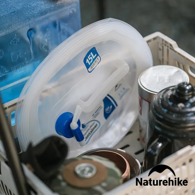 【Naturehike】手提式 戶外野營專業摺疊水桶 儲水桶(15L 台灣總代理公司貨)