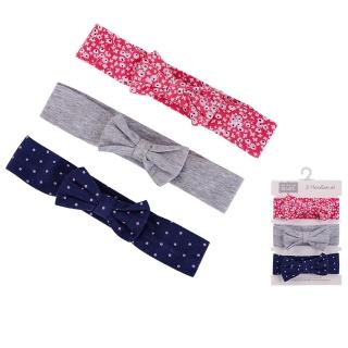 【Luvable Friends 甜蜜寶貝】嬰幼兒新生兒髮帶3入組 粉花藍點(LF58590)