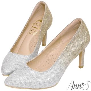【Ann’S】無比氣勢2.0-軟質漸層亮片尖頭高跟鞋8cm(金)