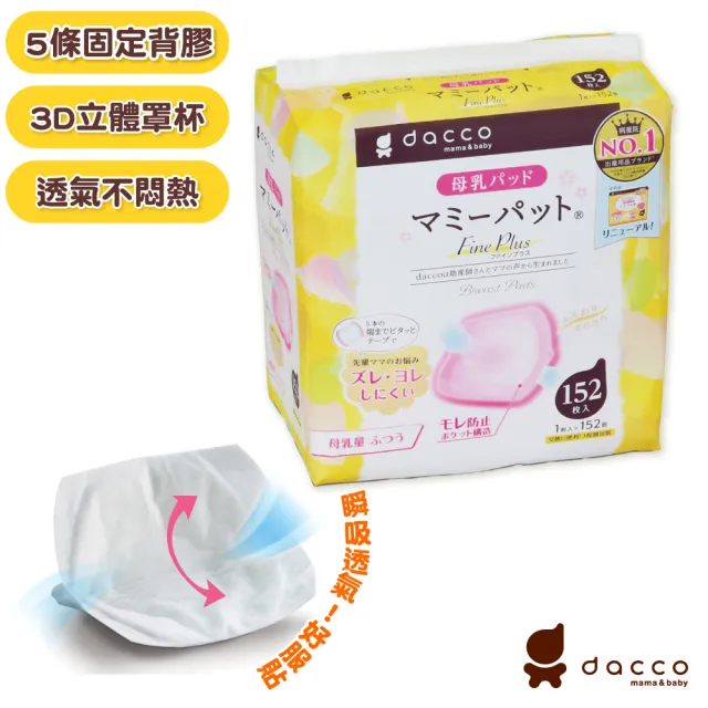 【Osaki 大崎】防溢乳墊Fine Plus一般型-152片(3D立體罩杯 超值加量!/待產用品)