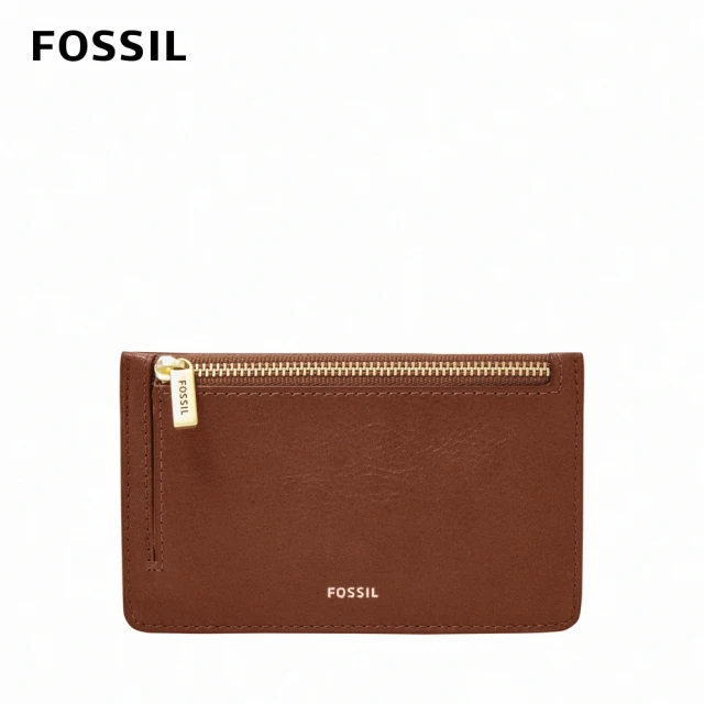 FOSSIL 官方旗艦館 Logan 真皮卡片零錢包-棕色 SL7925200