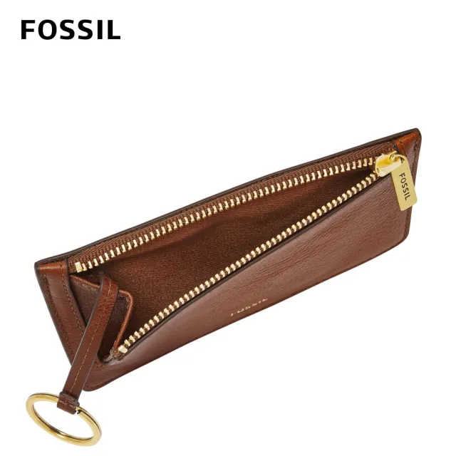 【FOSSIL 官方旗艦館】Logan 真皮卡片零錢包-棕色 SL7925200