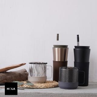 【HOLA】美國HYDY兩用隨行保溫杯-古銅金盃x摩卡-450ml(保溫瓶)