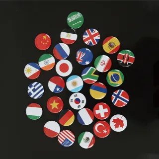 【韓國inpegboard】洞洞板專用配件加購-世界國旗磁鐵(一套30個)