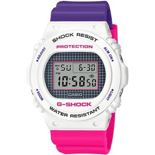 【CASIO 卡西歐】CASIO卡西歐 G-SHOCK 圓形數位系列 禮物 開學(DW-5700THB-7)