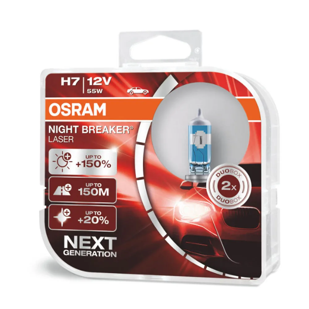 【Osram 歐司朗】耐激光 H7 加亮150%汽車燈泡(公司貨《送 修容組》)