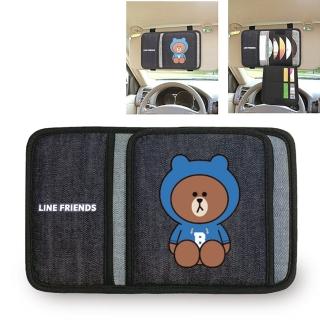 【LINE FRIENDS】熊大帽T 多功能遮陽板置物夾(臺灣製)