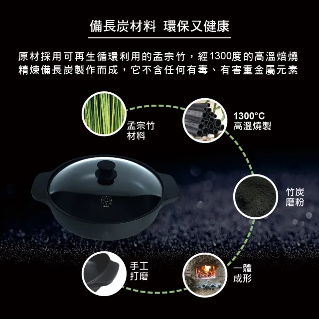 FULOTO 全炭百歲鍋-32cm 深炒鍋