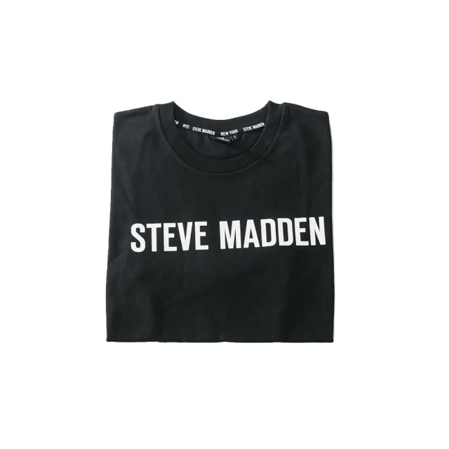 【steve madden】純棉品牌經典LOGO T-Shirt 短袖上衣(黑色)