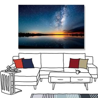 【24mama 掛畫】單聯式 油畫布 星空 銀河系 無框畫-60x40cm(夜景)
