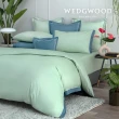 【WEDGWOOD】500織長纖棉Bi-Color薩佛系列素色被套枕套組-蕓薹綠(加大240x210cm)