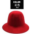 【OT SHOP】帽子 純羊毛呢帽 圓頂帽 盆帽 漁夫帽 C1738(荷葉邊造型 韓星顯小臉必備配件)