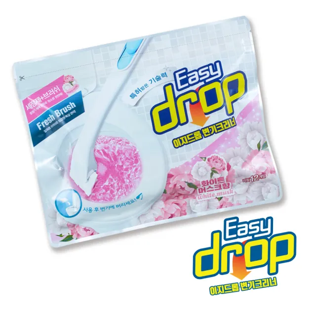 【韓國EASYDROP】不沾手拋棄式馬桶刷補充包(48入)