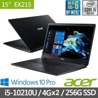 【Acer 宏碁】Extensa EX215-52-541W 15.6吋商用筆電(i5-10210U/OB4G*1+SO4G/256G SSD/Win10Pro)