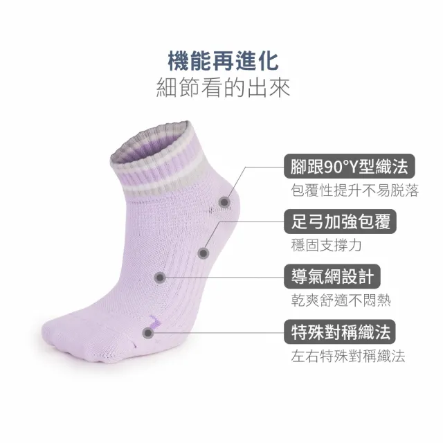【MarCella 瑪榭】MIT-運動條紋足弓加強1/3運動襪(運動襪/短襪/襪)