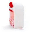 【小禮堂】Hello Kitty 造型絨毛玩偶收納盒 玩偶展示盒 絨毛置物盒 《紅白 熱帶沙灘》