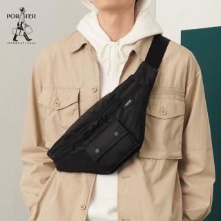 【PORTER INTERNATIONAL】個性不凡BUNK腰包-L(黑)