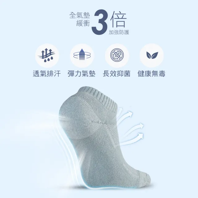 【MarCella 瑪榭】MIT-抑菌除臭全氣墊船襪(短襪/除臭襪/加厚)