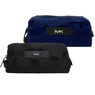 【Michael Kors】KENT ACCESSORIES皮標縮寫LOGO迷彩萬用包(兩色選)