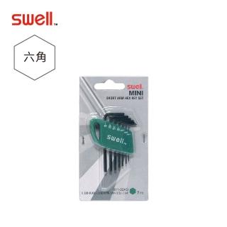 【SWELL】迷你黑六角扳手7支組 英制0.028-7/64(011-22AS/六角扳手/星型扳手/手工具/臺灣製造)
