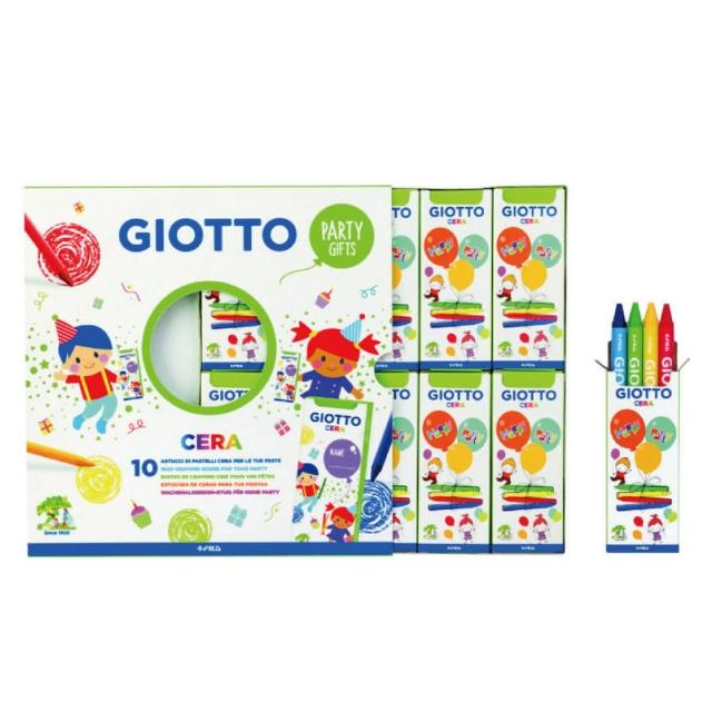 【義大利GIOTTO】派對禮物分享盒10入-好清洗蠟筆(手作 送禮)