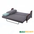【綠活居】卡特克   現代灰亞麻布沙發/沙發床(沙發/沙發床二用+展開式機能設計)