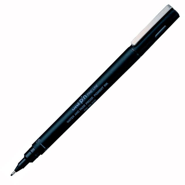 UNI 三菱pin08-200代用針筆0.8黑 3入1包