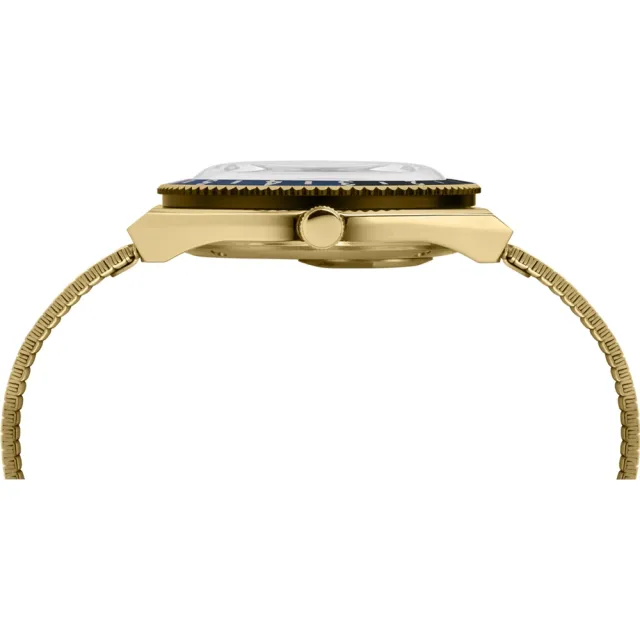 【TIMEX】天美時 Q TIMEX復刻系列 經典手錶(藍金 TXTW2U61400)