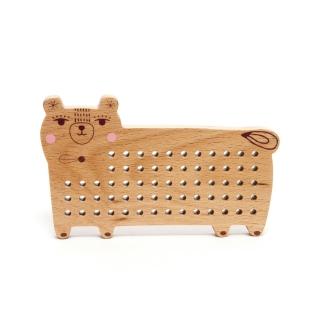 【荷蘭Petit Monkey】經典木玩-小熊穿穿樂 3Y+(木頭玩具)