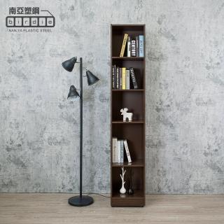 【南亞塑鋼】1.2尺開放式5格書櫃/五格隙縫收納櫃/展示櫃/置物櫃(胡桃色)