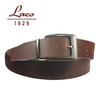【Laco 朗坤】691022 復古時尚棕色牛皮皮帶(復古 皮帶)