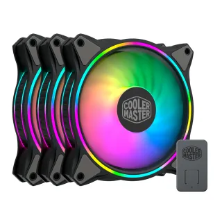 【CoolerMaster】Cooler Master MasterFan MF120 HALO 黑色 ARGB風扇 3合1組 第二代(MF120 HALO)